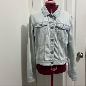 Noisy May women long sleeves blue denim jacket. Size M. Used.